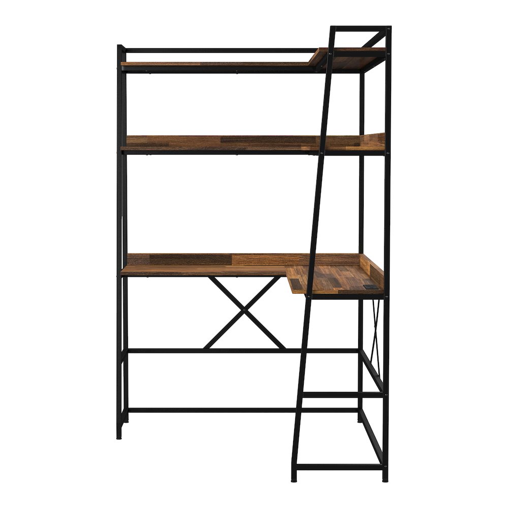 Narvay Metal Corner Writing Desk with USB