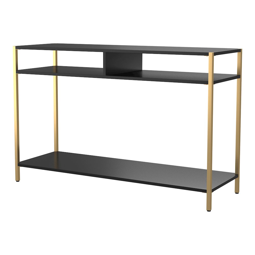 Mirah Contemporary Metal 3-Shelf Console Table