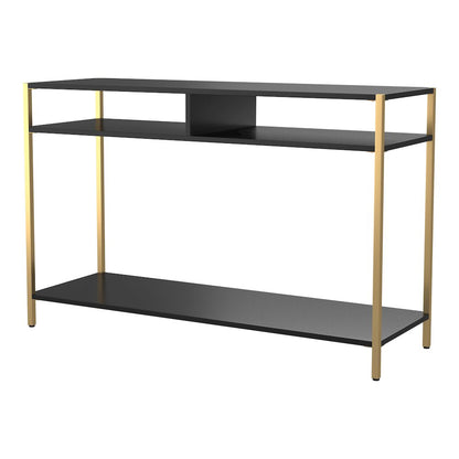 Mirah Contemporary Metal 3-Shelf Console Table