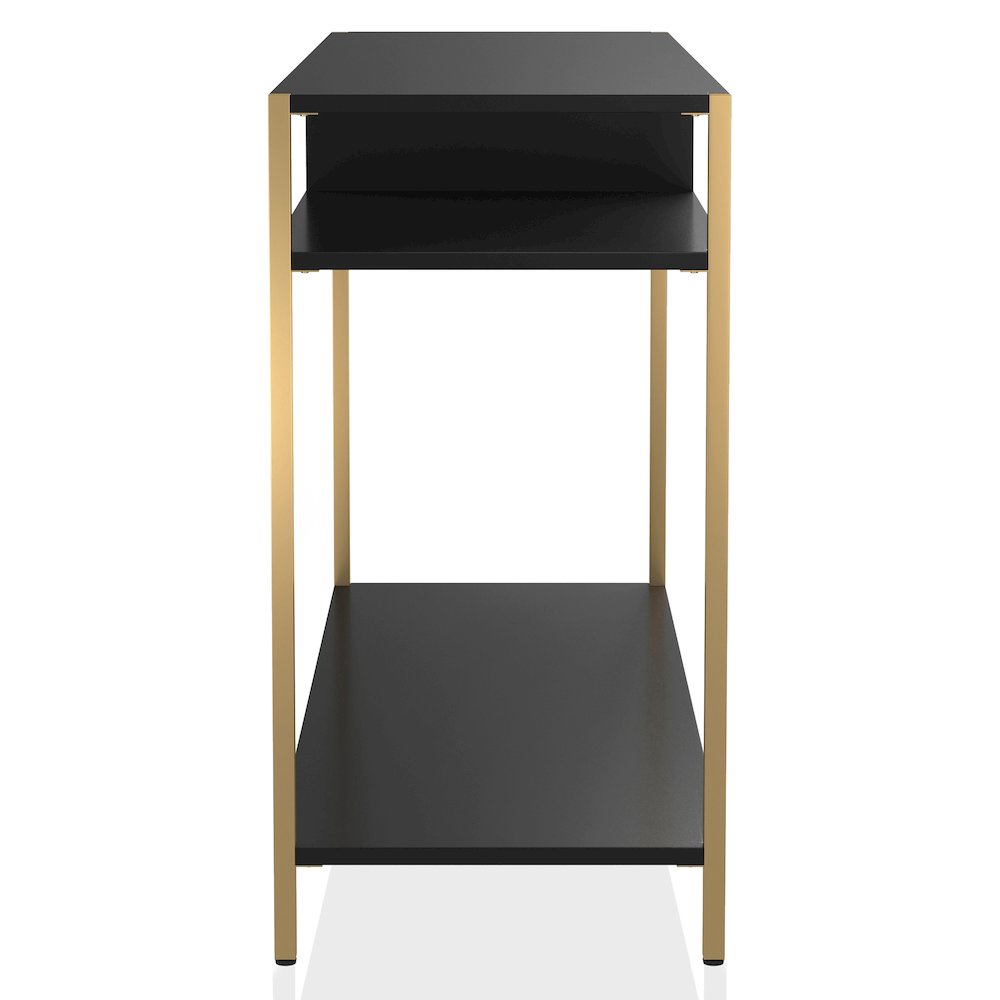 Mirah Contemporary Metal 3-Shelf Console Table