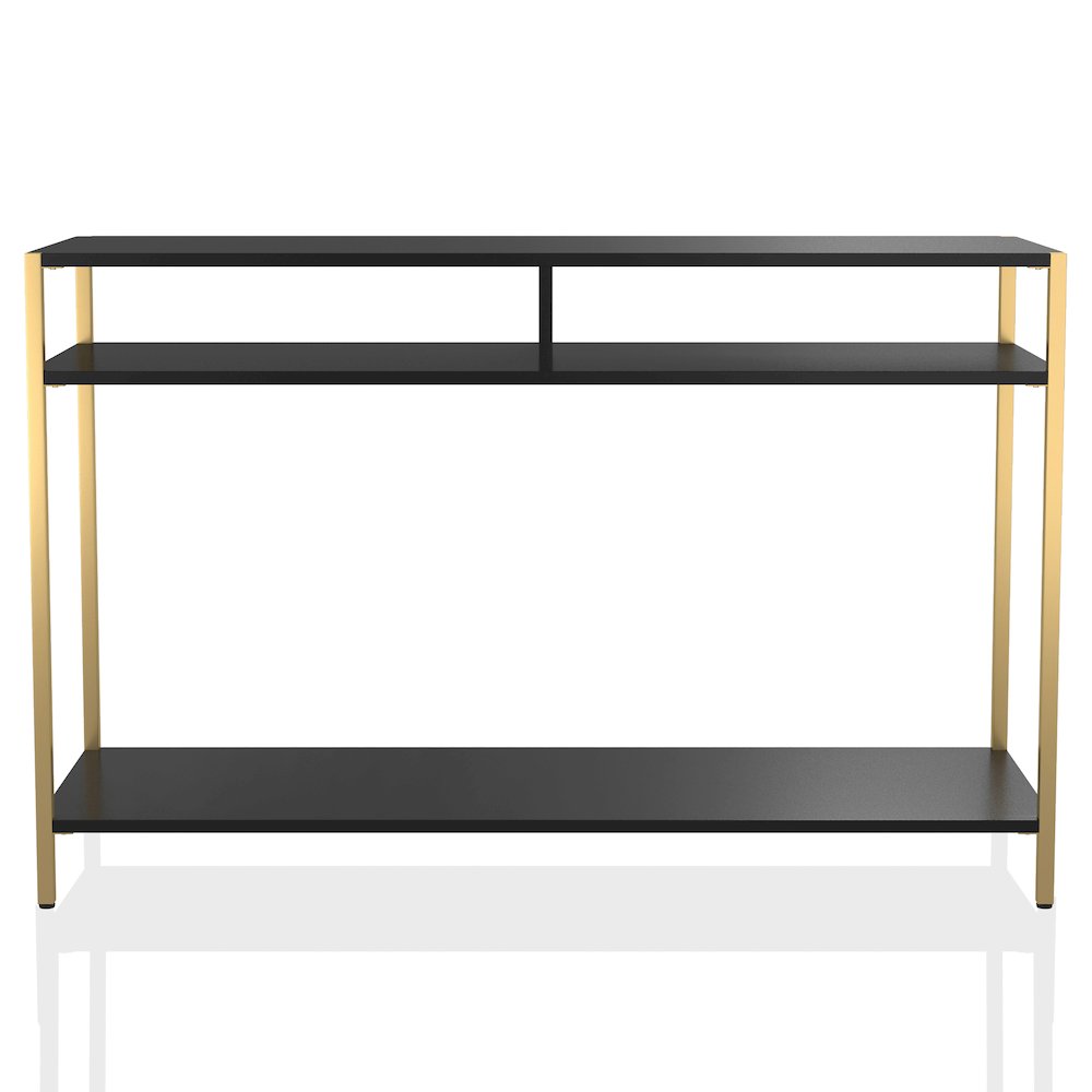 Mirah Contemporary Metal 3-Shelf Console Table