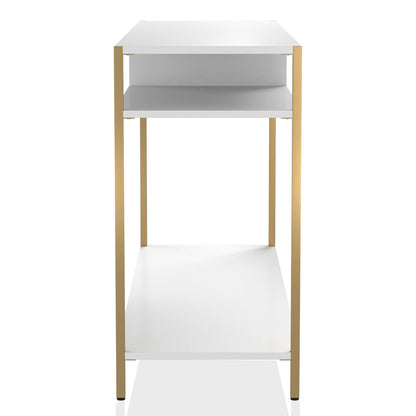 Mirah Contemporary Metal 3-Shelf Console Table