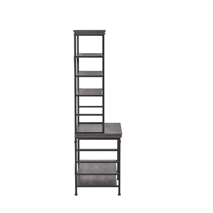 Garna Industrial Metal 6-Shelf Bookcase