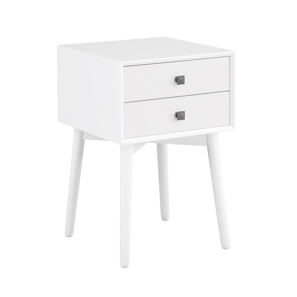 Alto Mid-Century Wood 2-Drawer Side Table