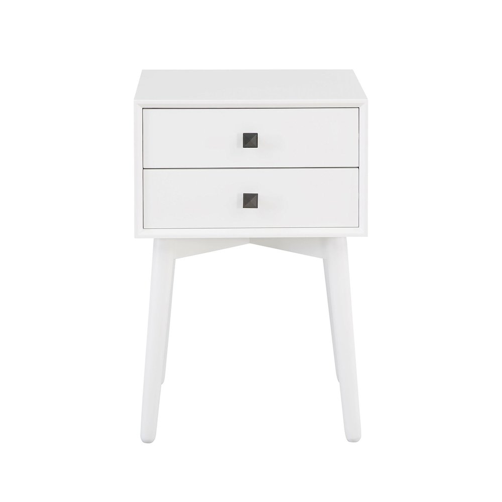 Alto Mid-Century Wood 2-Drawer Side Table
