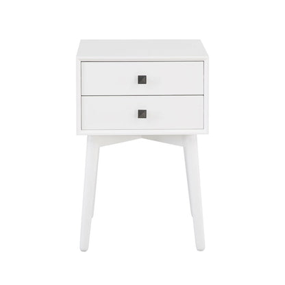 Alto Mid-Century Wood 2-Drawer Side Table