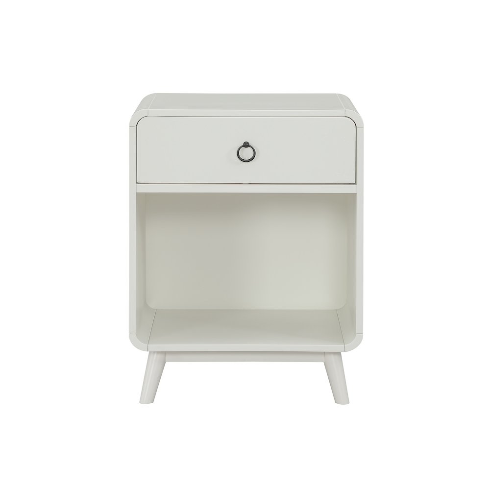 Ocala Mid-Century Wood 1-Drawer Side Table