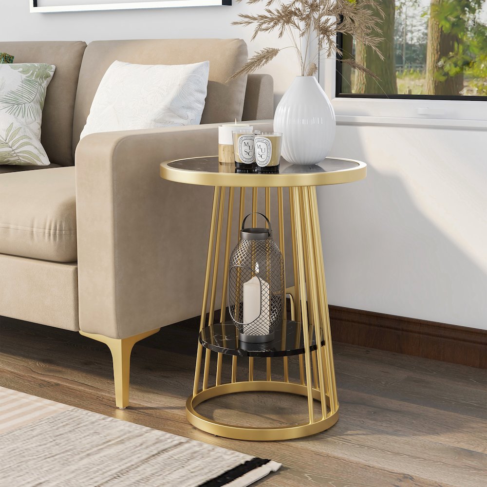 Amador Metal 1-Shelf Side Table