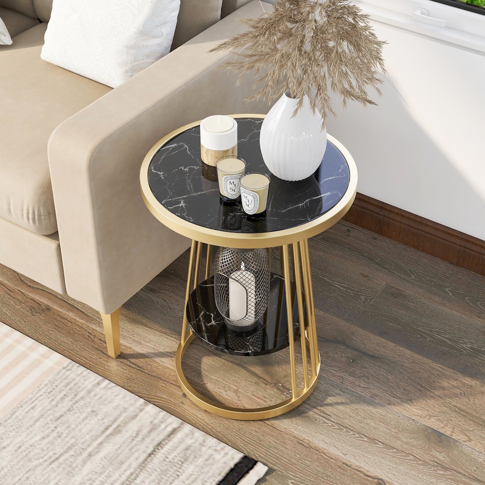 Amador Metal 1-Shelf Side Table