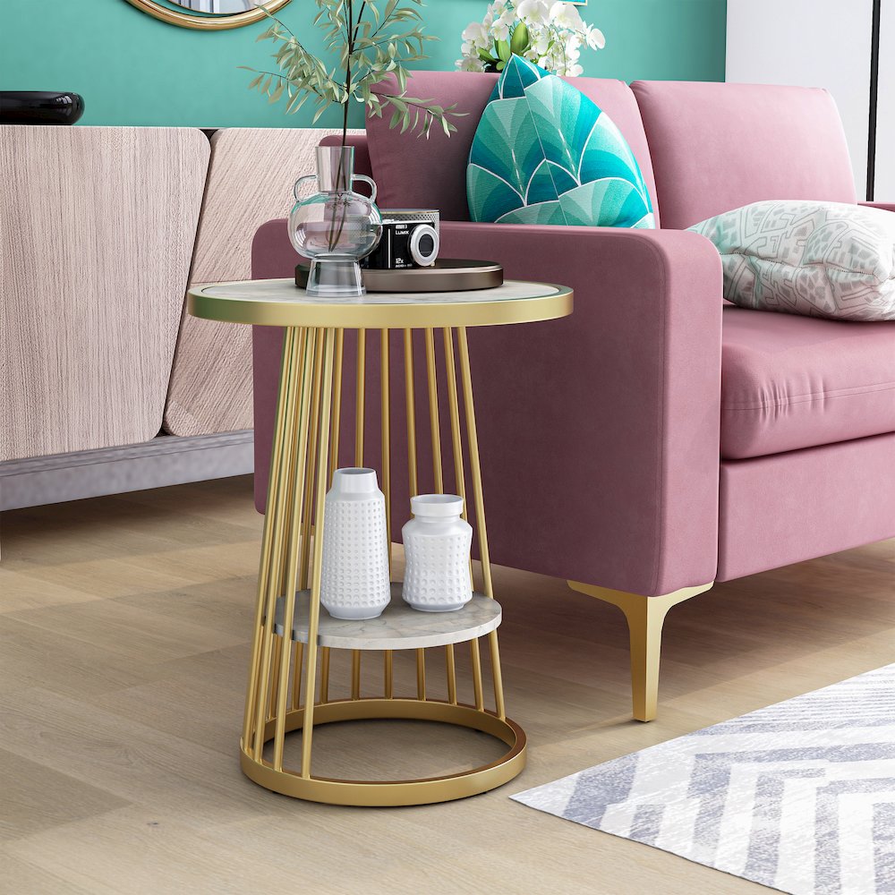 Amador Metal 1-Shelf Side Table