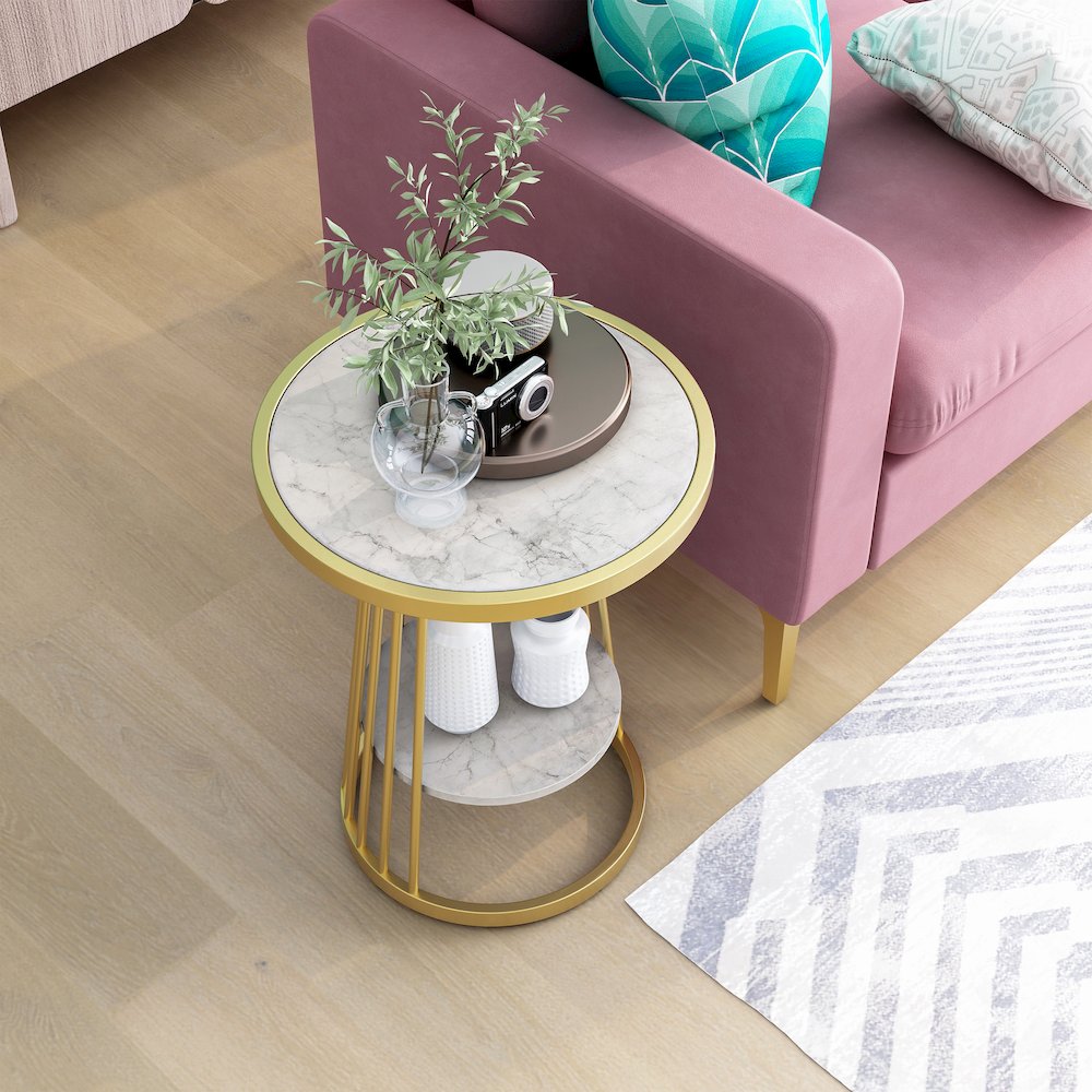 Amador Metal 1-Shelf Side Table