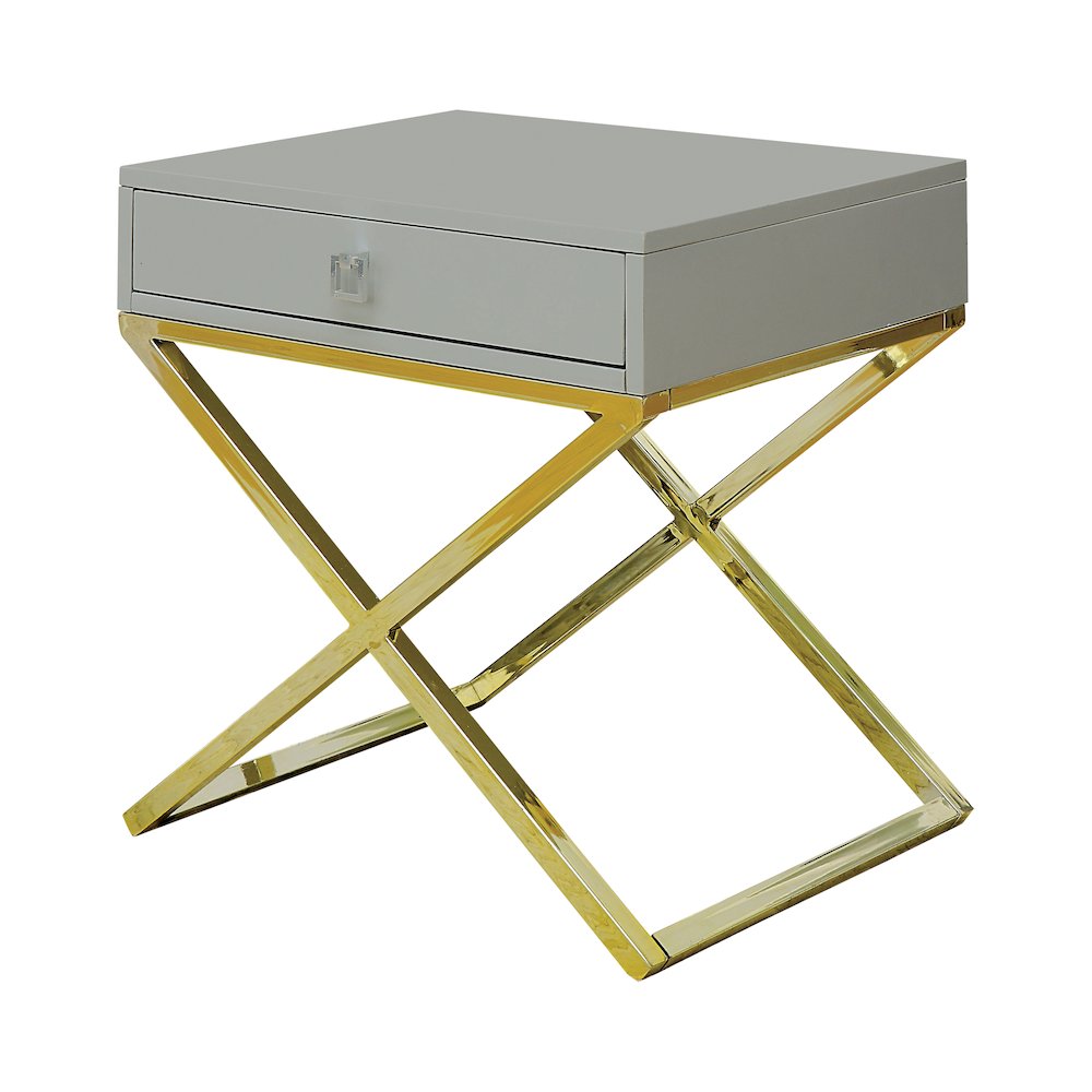 Ira Contemporary Wood 1-Drawer End Table