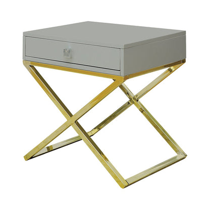 Ira Contemporary Wood 1-Drawer End Table