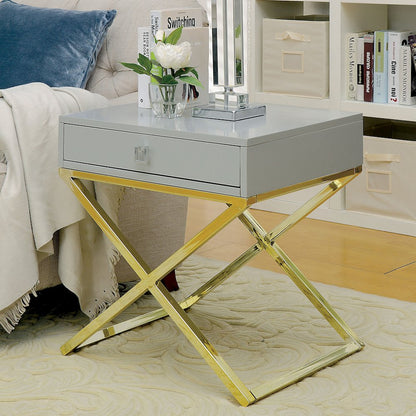 Ira Contemporary Wood 1-Drawer End Table