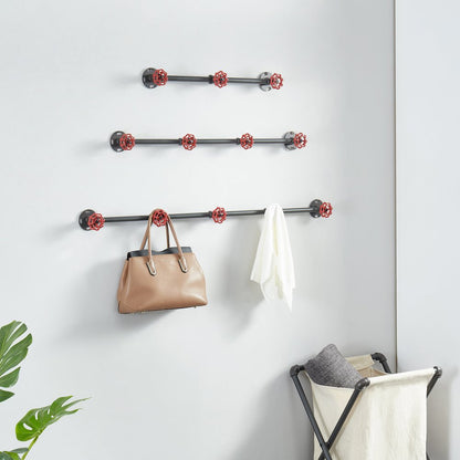 Margon Industrial Metal Coat Rack in Sand Black