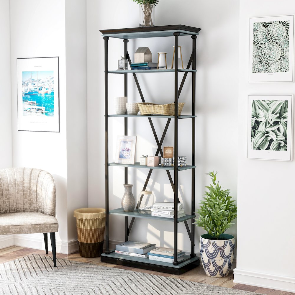 Toggin Industrial Metal 33-Inch Bookcase