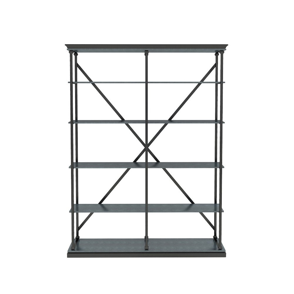 Toggin Industrial Metal 58-Inch Bookcase