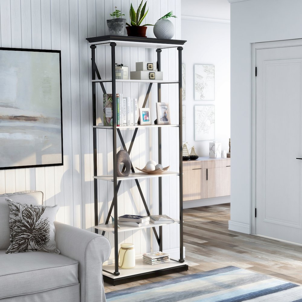 Toggin Industrial Metal 33-Inch Bookcase
