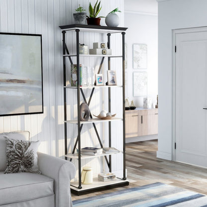 Toggin Industrial Metal 33-Inch Bookcase