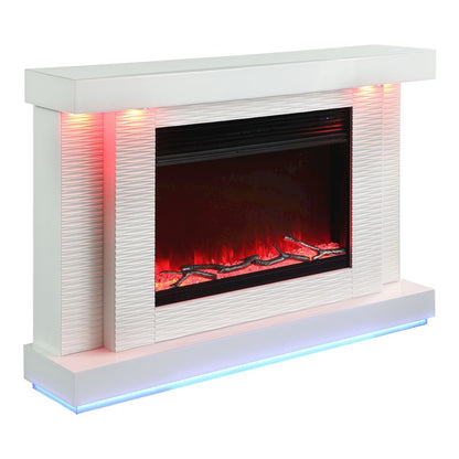Cicely Modern White 55-inch Fireplace TV Stand