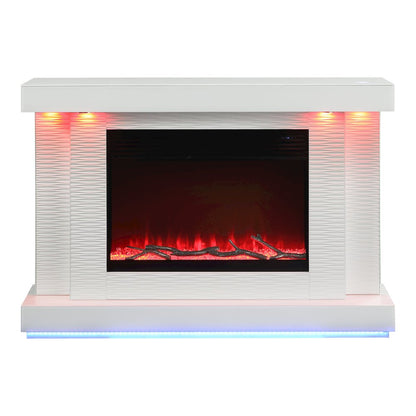 Cicely Modern White 55-inch Fireplace TV Stand