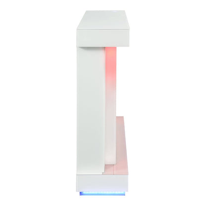 Cicely Modern White 55-inch Fireplace TV Stand