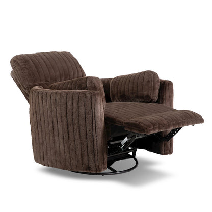 Viridor Fabric Glider Swivel Power Recliner with USBs