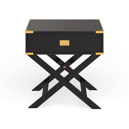 Nenol Contemporary Wood X-Shape Legs End Table