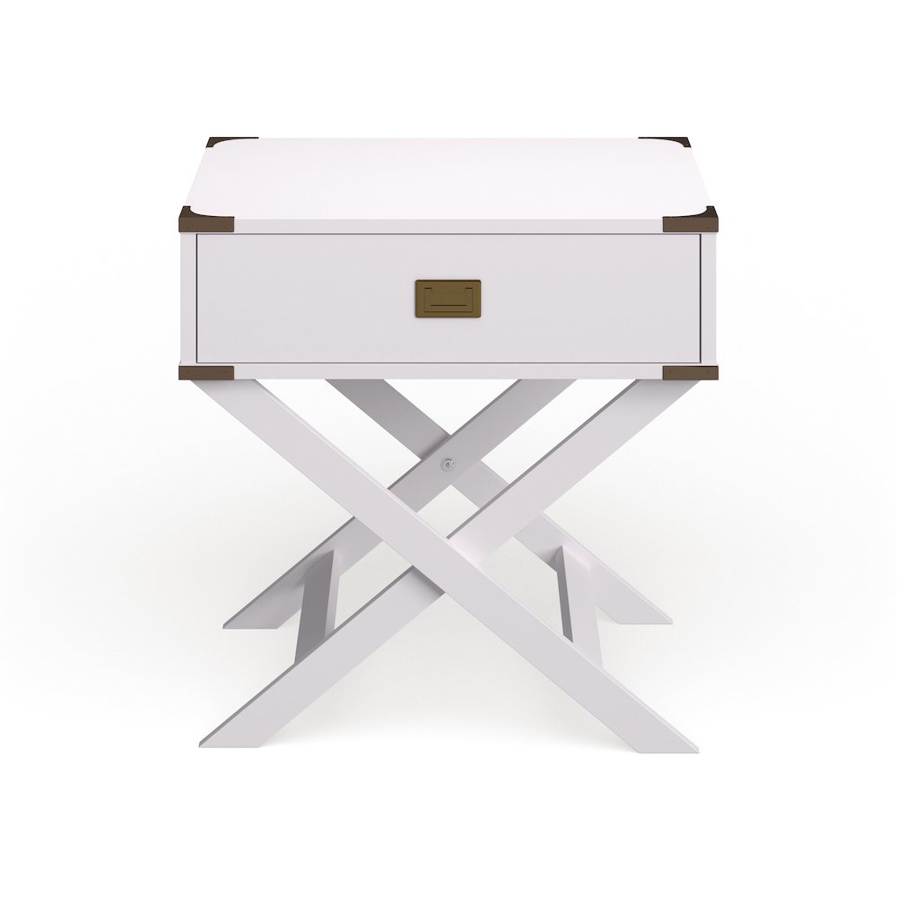 Nenol Contemporary Wood X-Shape Legs End Table