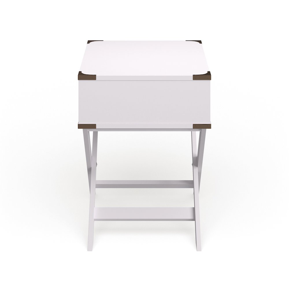Nenol Contemporary Wood X-Shape Legs End Table