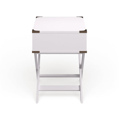 Nenol Contemporary Wood X-Shape Legs End Table