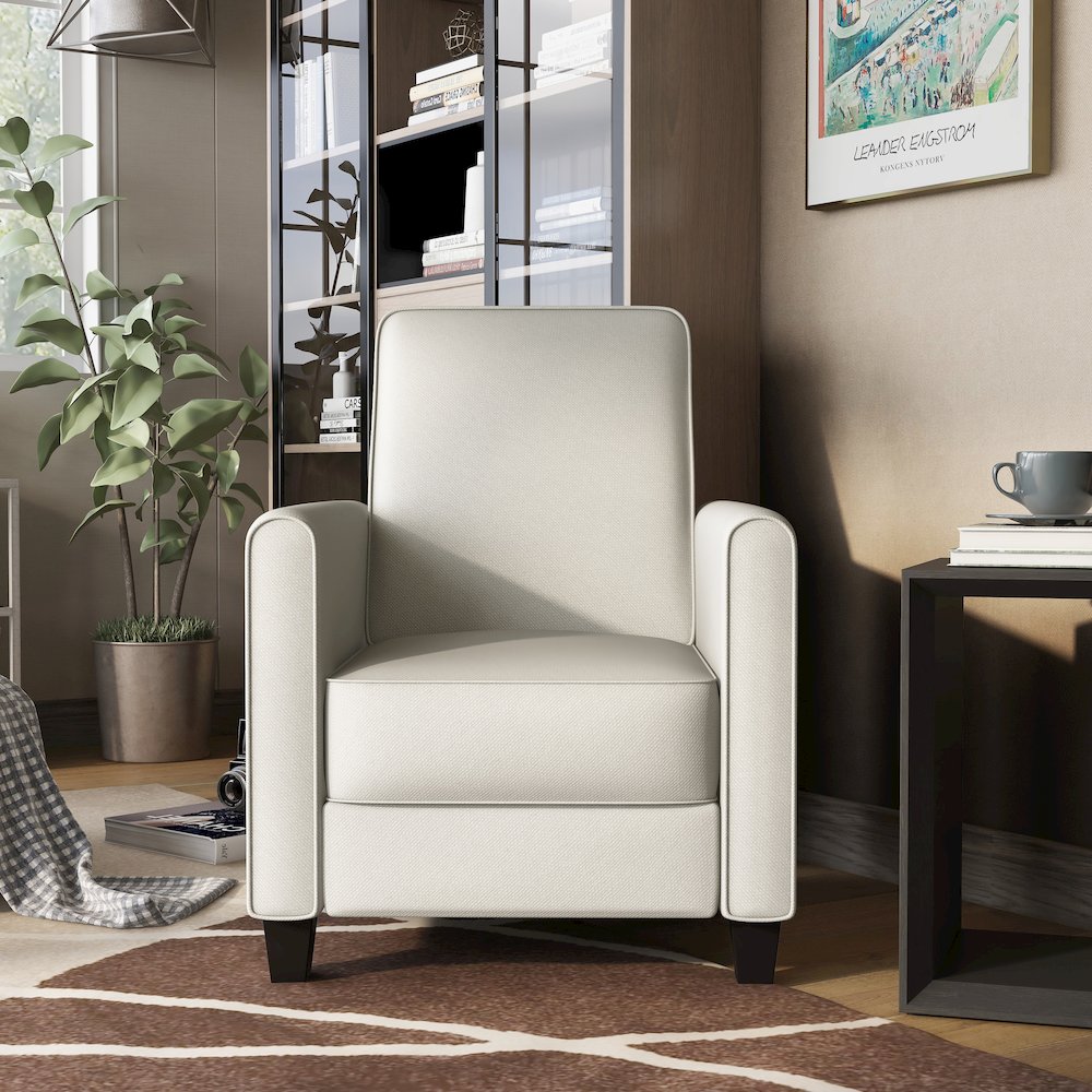 Ducee Transitional Fabric Push Back Chair