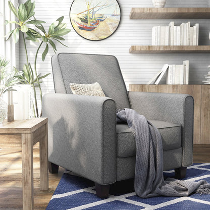 Ducee Transitional Fabric Push Back Chair