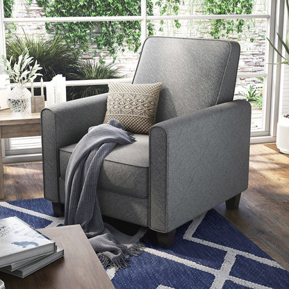 Ducee Transitional Fabric Push Back Chair