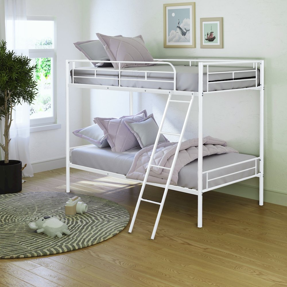 Damentes Metal Twin over Twin Bunk Bed
