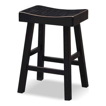 Fuller Solid Wood Saddle Stools (Set of 2)