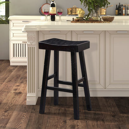 Fuller Solid Wood Saddle Stools (Set of 2)