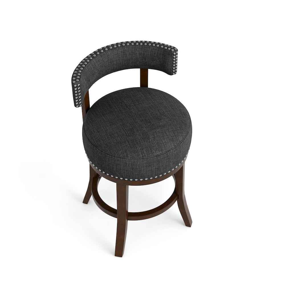 Kalin Fabric Swivel Bar Stool (Set of 2)
