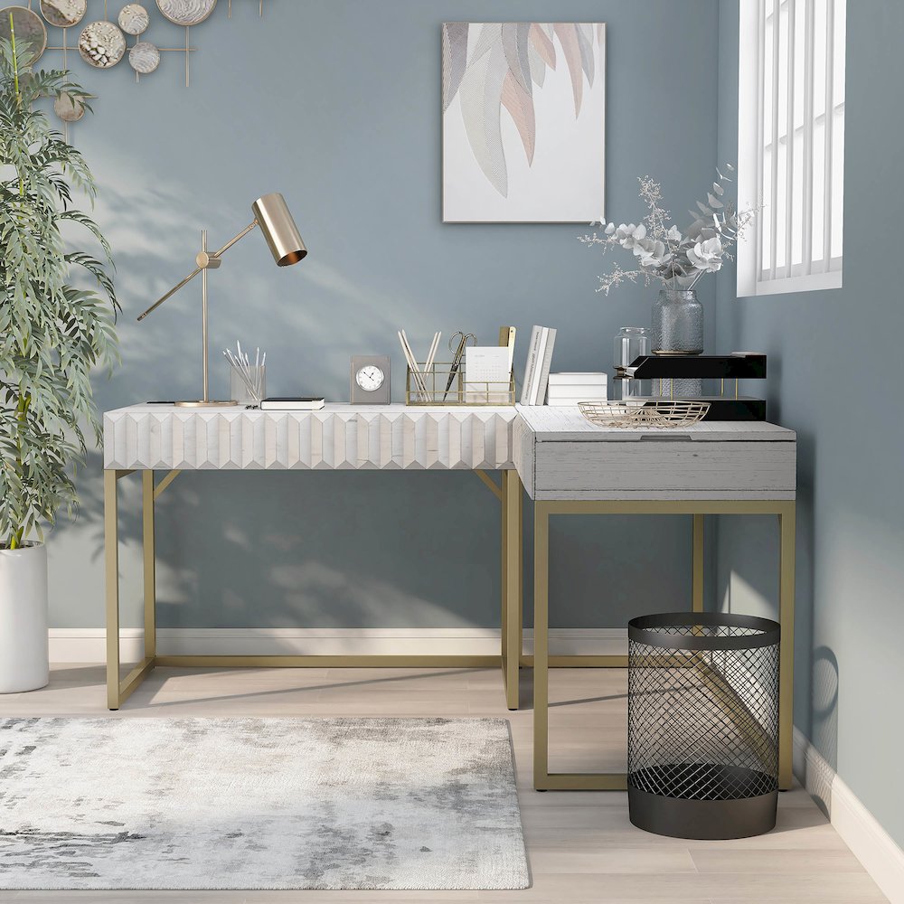 Giffore Wood 2-Piece Writing Desk Set