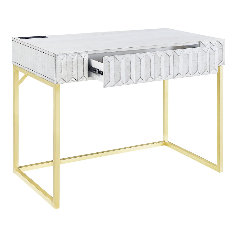Giffore Wood Writing Desk with USB Port