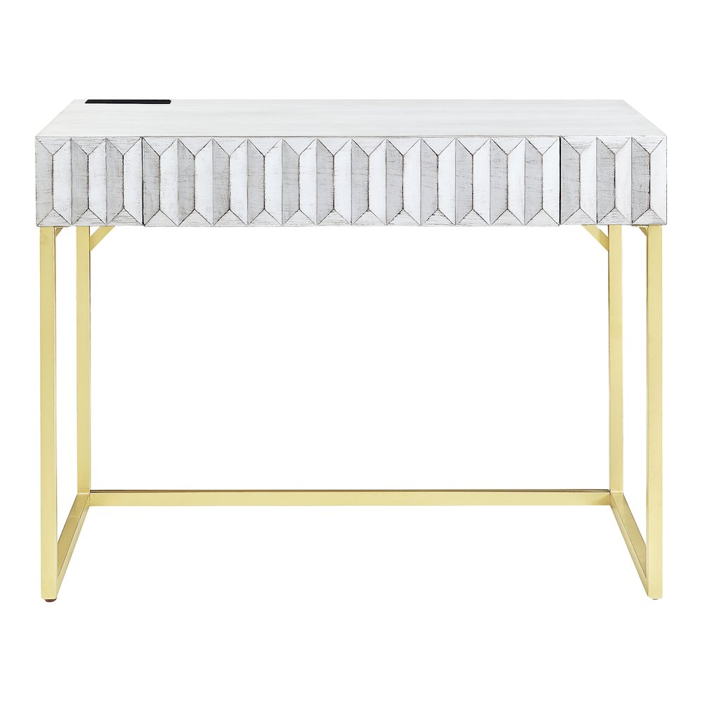Giffore Wood Writing Desk with USB Port