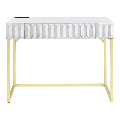 Giffore Wood Writing Desk with USB Port