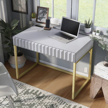 Giffore Wood Writing Desk with USB Port