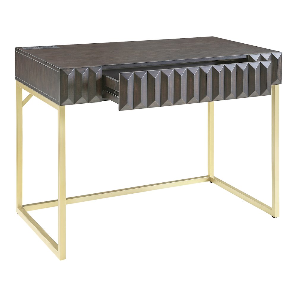 Giffore Wood Writing Desk with USB Port