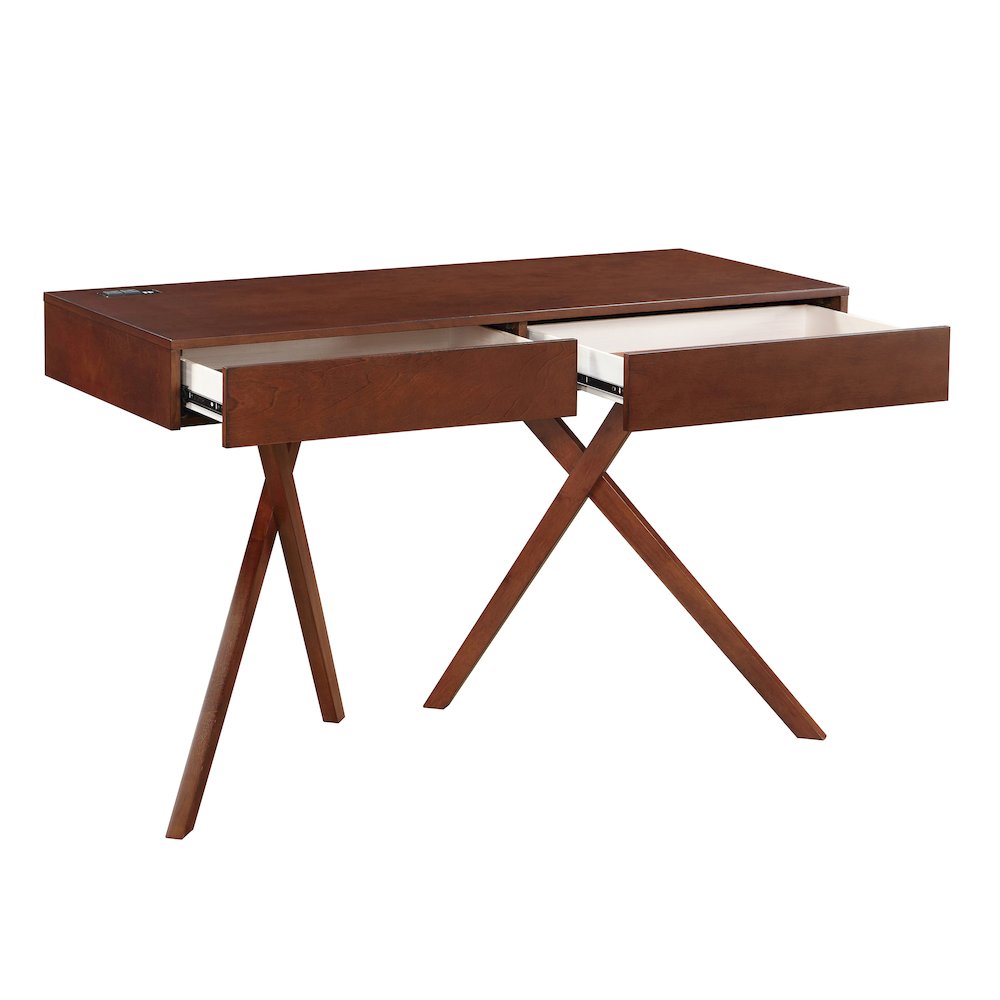 Alto Wood Writing Desk with USB