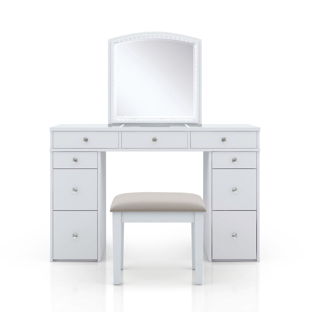 Galveston Solid Wood 3-Piece Vanity Set in White