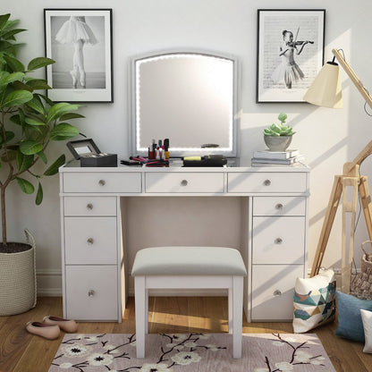 Galveston Solid Wood 3-Piece Vanity Set in White