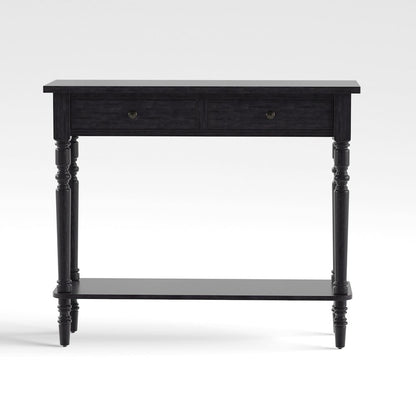 Humphry Transitional Wood 2-Drawer Writing Desk in Gray