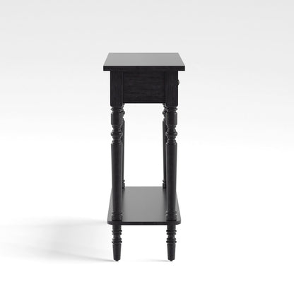 Humphry Transitional Wood 2-Drawer Writing Desk in Gray