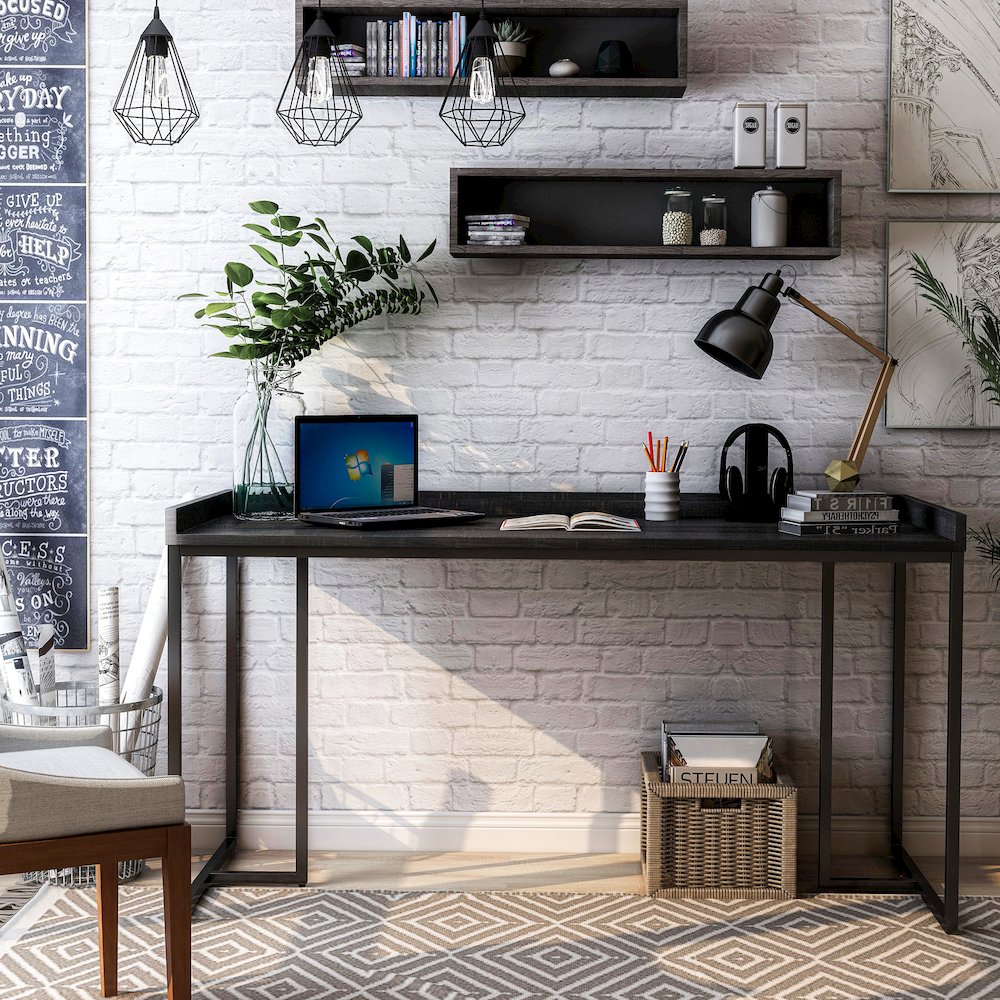 Timor Modern Wood Computer Desk with USB